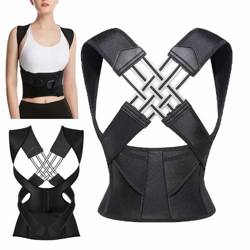 Premium Posture Corrector Shoulder Belt – Adjustable Back Support Brace for Men &amp; Women